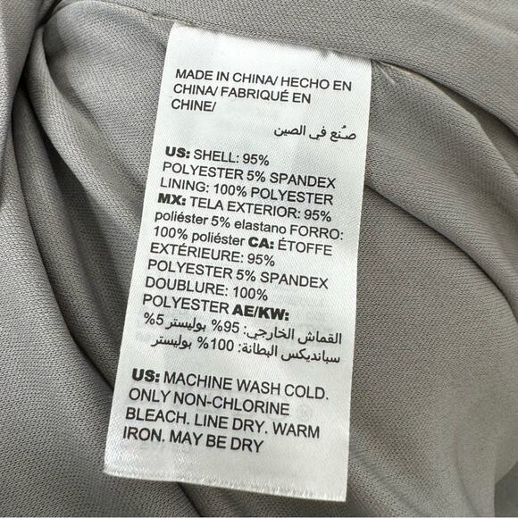 CHICO’S / metallic silver foiled dot 3/4 sleeve formal party dress / 20 l - Picture 7 of 9